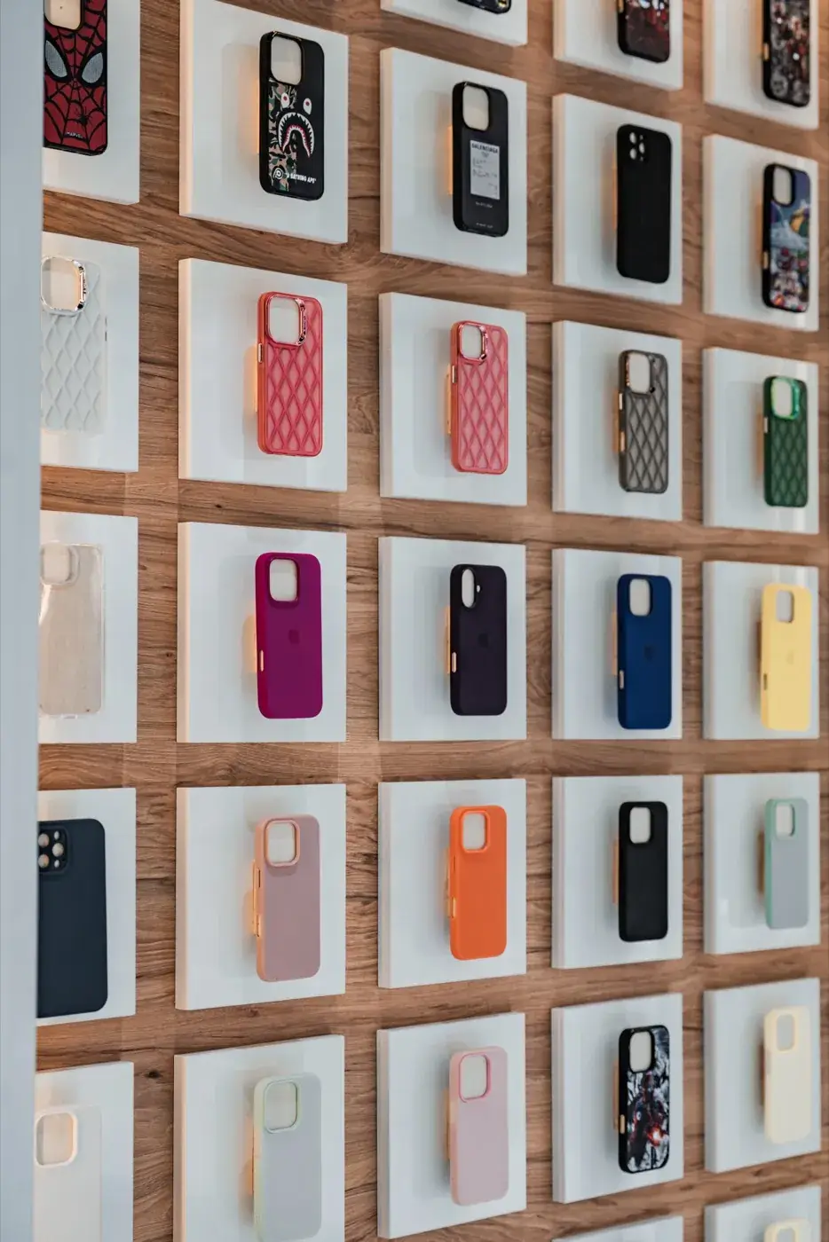 Mur de coques iPhone