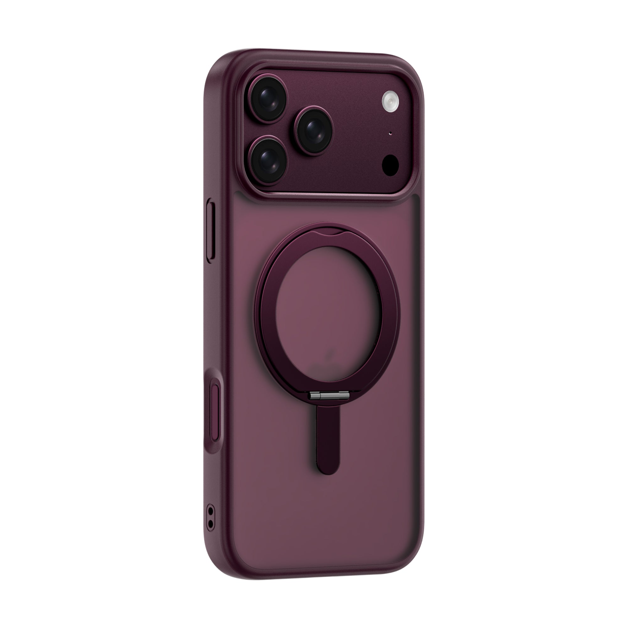 Coque magnétique toucher doux avec béquille intégrée – iPhone 17 / 17 Pro / Pro Max — accessoire disponible chez Phonelab Store, Rue de Lausanne 29, Genève