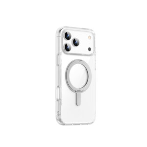 MCC-201 Magnetic Clear Case with 360 Rotating Stand Anti-Shock PC TPU Shell for IP17 Series