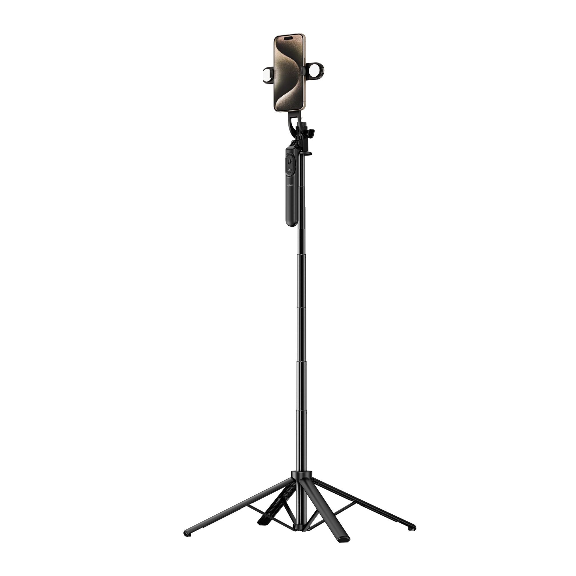 Perche à selfie rotative 360° – bras long 180 cm — accessoire disponible chez Phonelab Store, Rue de Lausanne 29, Genève